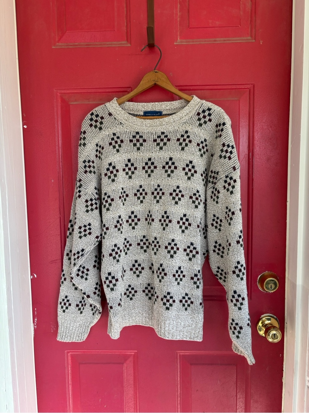 Vintage Towncraft M Oversized Pullover Sweater Cotton